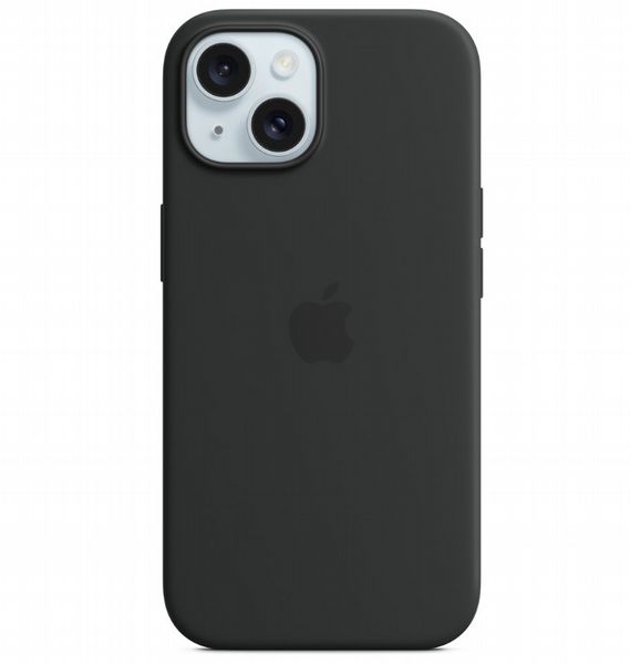 Apple Case for iPhone 15 Silicone with MagSafe - Black (New)